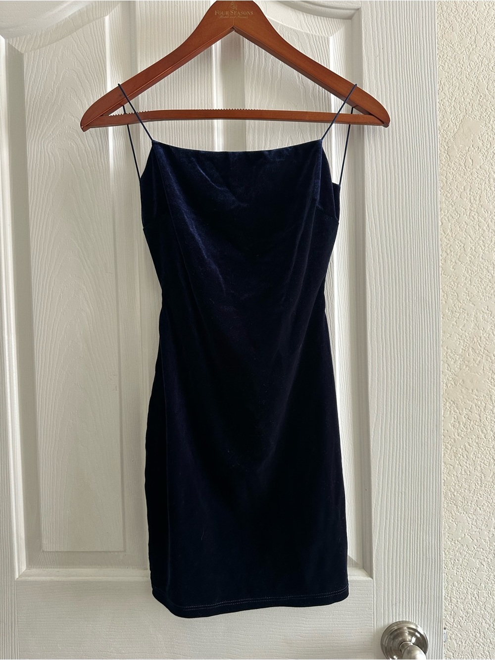 Windsor Navy Velvet Mini Slip Body Shaping Dress
